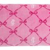 Juicy Couture 18" x 36" Plush Body Pillow, Pink Bow Lattice-4