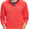 Brooks Brothers mens Ribbed French Terry Half-zip brooks glycerin