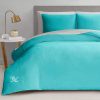 Juicy Couture Blue Crush Velour Full/Queen Comforter Set - 3 Piece Luxury Bedding Ensemble-0