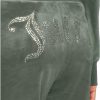 Juicy Couture Womens Rib Waist Velour Pants with Drawcord-3