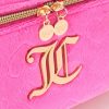 Juicy Couture Hot Pink Makeup Bag Cosmetics Organizer Travel Essentials Train Case Velour Heart Crown-2