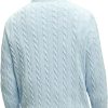 Brooks Brothers Men's Long Sleeve Crew Neck Supima Cotton Sweater, Light Blue, Medium brooks nader