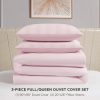 Juicy Couture Jenny Velour Striped Jacquard Queen/Full Size Duvet Cover Bedding Set Ensemble - Pink 3 Piece Set striped