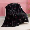 Juicy Couture Elegant Crown Diamond Ombre 50" x 70" Plush Throw Blanket, Black - Decorative Blankets for Sofas, Throws for Chairs, and Beds-0