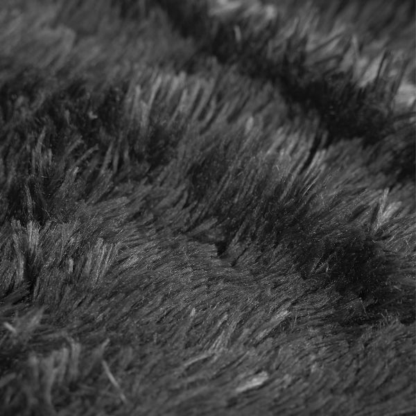 Juicy Couture Shaggy Faux Fur Black Full/Queen Comforter Set - Soft and Cozy 3-Piece Machine Washable Bedding Comforter and Sham Set faux pas