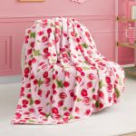 Juicy Couture Berry Happy 50" x 70" Plush Throw Blanket, Pink - Decorative Blankets for Sofas, Throws for Chairs, and Beds-0
