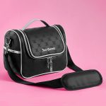 Juicy Couture Insulated Lunch Bag – Stylish Cooler Tote with Adjustable Crossbody Strap, Debossed Logo, Black – Women's Lunch Box Bag for Work, School, Travel insulated glass