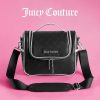 Juicy Couture Insulated Lunch Bag – Stylish Cooler Tote with Adjustable Crossbody Strap, Debossed Logo, Black – Women's Lunch Box Bag for Work, School, Travel juicy