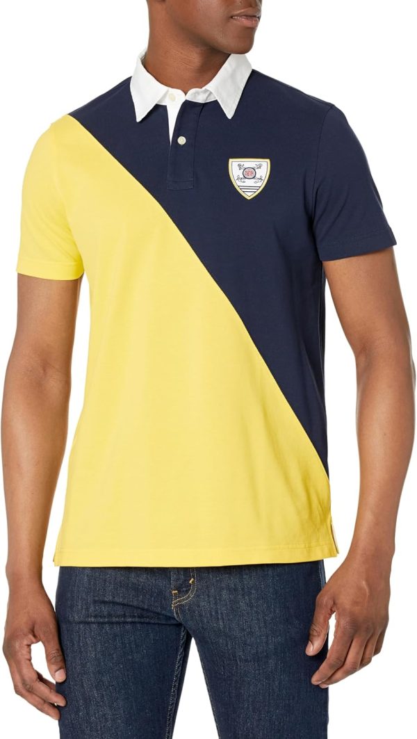 Brooks Brothers Mens Supima Cotton Pique Stretch Short Sleeve Color Block Polo Shirt mensa