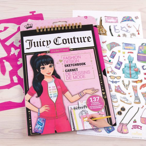 Make It Real Juicy Couture: Fashion Design Sketchbook, Includes 137 Stickers & Stencils, Draw Sketch & Create, Fashion Coloring Book, Tweens & Girls, Kids Ages 6+ italki