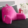 Juicy Couture Velour Backrest Pillow with Rhinestone Juicy Logo - 30"x17", Light Pink Supportive Bed Rest Pillow for Reading, Gaming, or Relaxing juicy couture bag