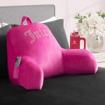 Juicy Couture Velour Backrest Pillow with Rhinestone Juicy Logo - 30"x17", Light Pink Supportive Bed Rest Pillow for Reading, Gaming, or Relaxing juicy couture bag
