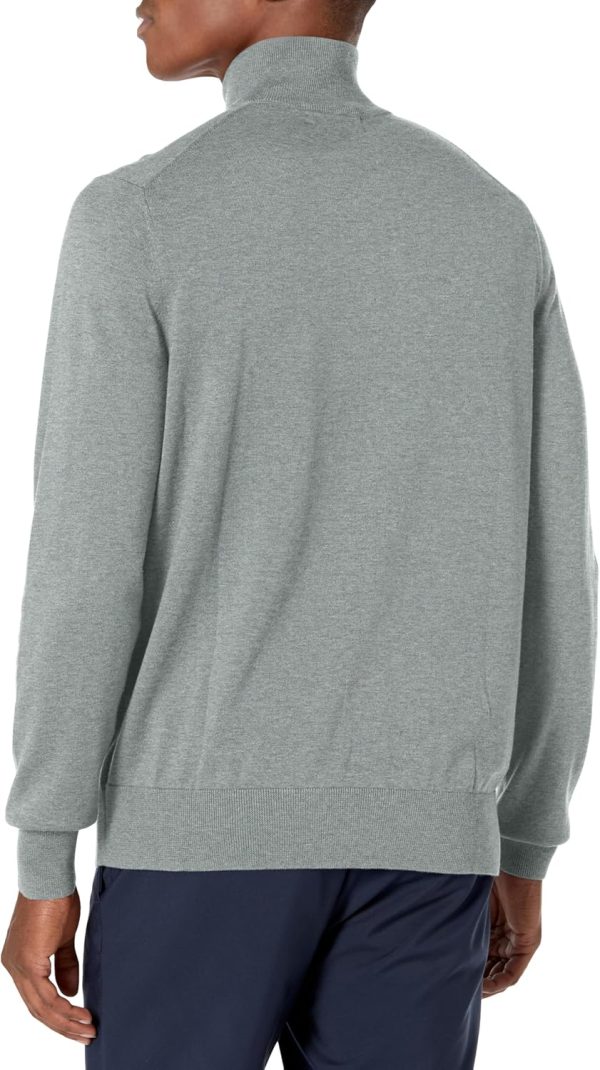 Brooks Brothers mens Supima Cotton Half-zip Logo Sweater-1