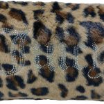 Juicy Couture Brown Makeup Bag Cosmetics Organizer Travel Essentials Zip Top Wedge Leopard Print Faux Fur Rhinestone couture by rojita