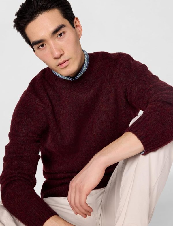 Brooks Brothers Mens Brushed Wool Crew Neck Sweater brushed fabric