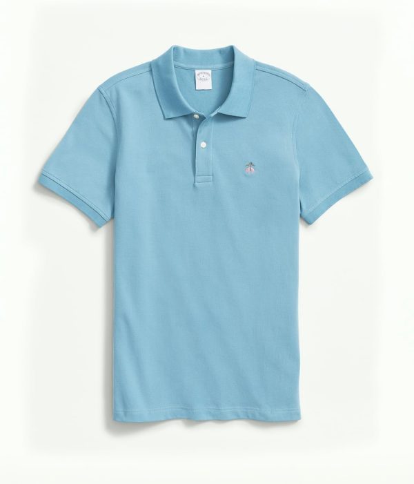 Brooks Brothers Mens Short Sleeve Cotton Pique Stretch Logo Polo Shirt brooks