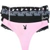 Playboy Women's Juniors Ladies Bunny Print Underwear and Sports Bra Sets in Sizes XXS-XL skims