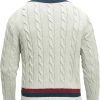 Brooks Brothers Men's Long Sleeve V-Neck Supima Cotton Half-Zip Tennis Sweater, Grey, Large-2