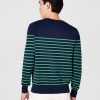 Brooks Brothers Mens Nautical Stripe Terry Crew Neck Sweater nautical chart