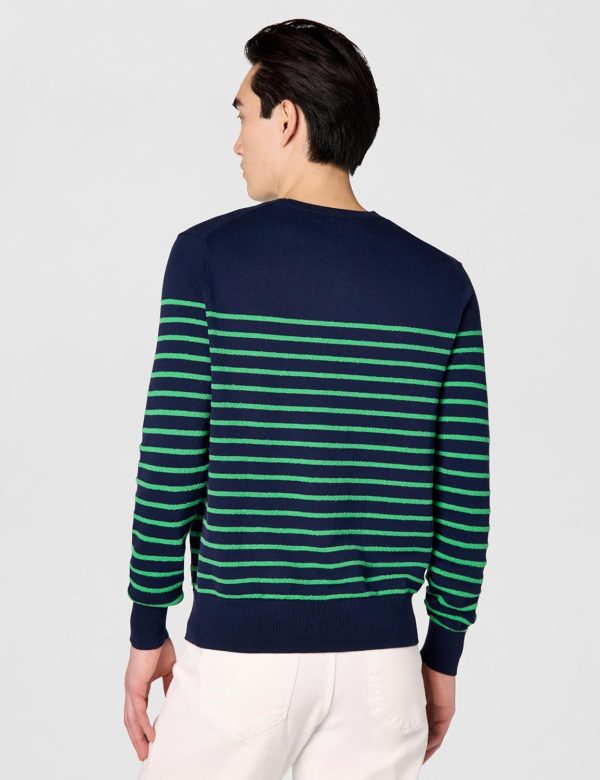Brooks Brothers Mens Nautical Stripe Terry Crew Neck Sweater nautical chart