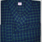 Brooks Brothers Mens Tartan Plaids Flannel Cotton Knee Length Robe with Belt,