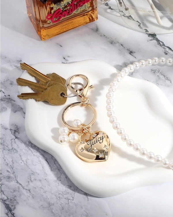 Juicy Couture Cute Key Chains for Women, Gold-Tone Logo Keychain with Clear Crystals, Juicy Gifts chainsaw man movie release date