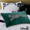 Juicy Couture – Decorative Accent Pillow | Soft Velvet Leopard | Premium Reversible Throw Pillow | Living Room and Bedroom Décor | Measures 14" x 24"| Cheetah on Emerald Green-4
