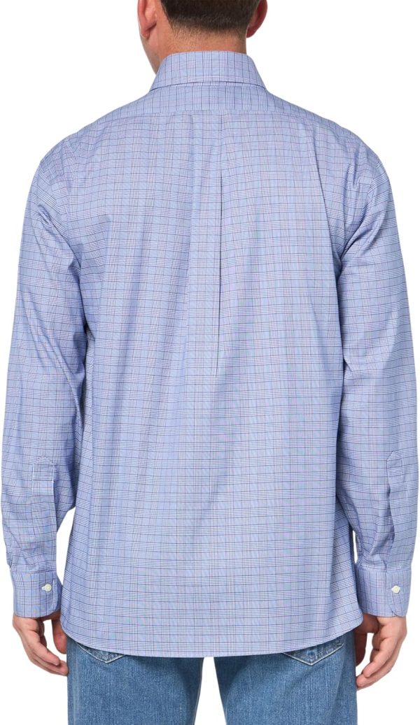Brooks Brothers Mens Regular Fit Stretch Supima Cotton Non-Iron Pinpoint Oxford Button Down Collar Long Sleeve Polo brooks nader