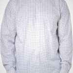 Brooks Brothers Mens Stretch Supima Cotton Non-Iron Herringbone English Collar Long Sleeve Dress Shirt