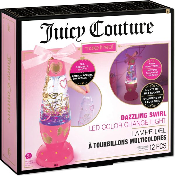 Make It Real: Juicy Couture Dazzling Swirl LED Color Change Light - Light Colors, Water Spins, Fill-Decorate-Enjoy, Room Décor, Girls & Kids Age 8+-0