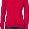 Brooks Brothers Womens Cashmere Wool Cable Crewneck Sweater cashmere coat