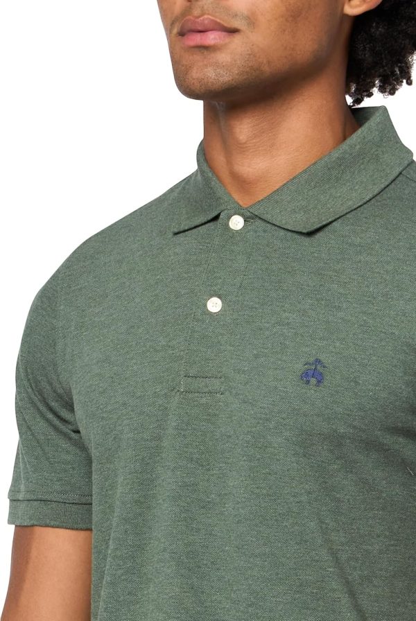 Brooks Brothers Mens Cotton Pique Stretch Logo Short Sleeve Polo Shirt cottonwood