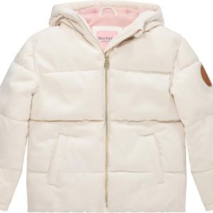 Juicy Couture Girls Coat, Faux Fur Hooded Winter Jacket, Warm Padded Parka Hoodie, Kids Heavyweight Winter Coat girls shoes