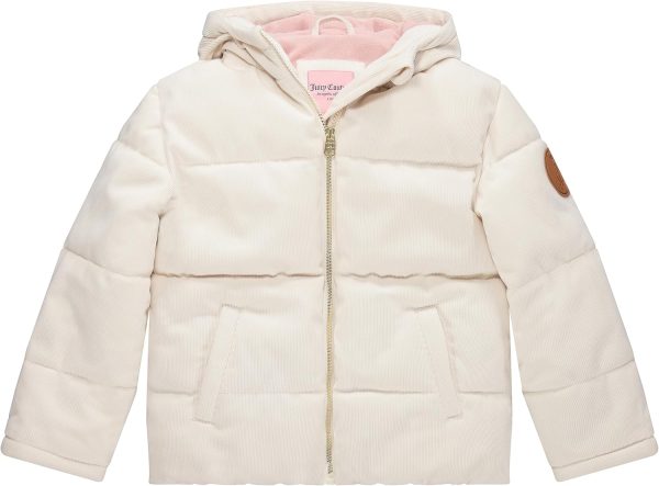 Juicy Couture Girls Coat, Faux Fur Hooded Winter Jacket, Warm Padded Parka Hoodie, Kids Heavyweight Winter Coat girls shoes