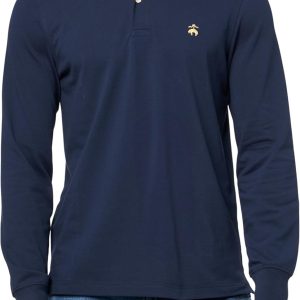 Brooks Brothers Mens Supima Cotton Pique Stretch Logo Long Sleeve Polo Shirt brooks nader