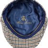 Brooks Brothers Wool Blend Plaid Driving Cap with Logo Lining - Men's Woven Classic Ivy Hat wool scarf