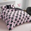 Juicy Couture Plush Reversible Queen Heart Logo 4-Piece King Comforter Set with Decorative Pillow, Pink couture mini clutch