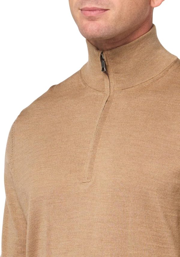 Brooks Brothers mens Merino Wool Half-zip Long Sleeve Sweater brooks
