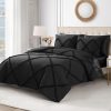 Juicy Couture Diamond Queen Comforter Set - Ruffle 3-Piece Machine Washable Reversible Bedding Comforter Set, Black comforter
