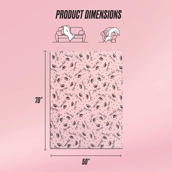 Juicy Couture - Throw Blanket | Crown Royal | Plush and Cozy | Decorative Blankets for Sofas, Chairs and Beds| Luxurious and Soft | Chic Home Decor | Measures 50" x 70" | Blush/Grey-1