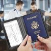 Eoehro Passport and Vaccine Card Holder Combo, Faux Leather, Compact, Lightweight, Waterproof, AA-Black cardcash