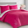 Juicy Couture Hot Pink Velour Full/Queen Comforter Set - 3 Piece Luxury Bedding Ensemble-4