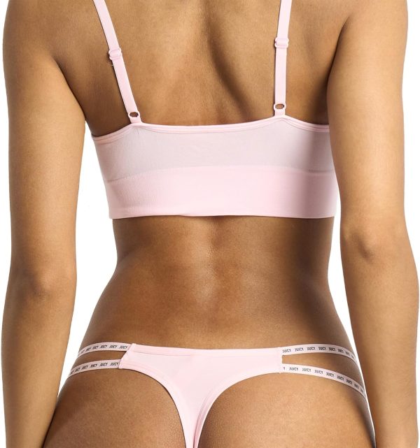 Juicy Couture Women's Strappy Stretch Logo Thong Underwear Set, 5-Pack spotify