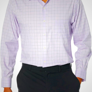 Brooks Brothers Mens Non-Iron Stretch Pinpoint Ainsley Spread Collar Plaid Dress Shirt