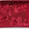 Juicy Couture Red Makeup Bag Cosmetics Organizer Travel Essentials Zip Top Wedge Crushed Velvet Sequin Logo juicy juice