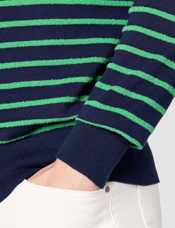 Brooks Brothers Mens Nautical Stripe Terry Crew Neck Sweater-4