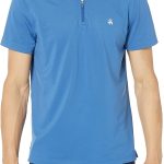 Brooks Brothers Mens Performance Stretch Short Sleeve Zip Polo Shirt performance stretch short