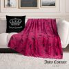 Juicy Couture Luxurious Throw Blanket for Couch - 50” x 70” Inches - Crown Royal Blanket - Plush & Cozy Throw Blanket - Decorative Blankets for Sofas, Throws for Chairs, and Beds – Hot Pink-3