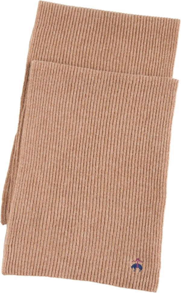 Brooks Brothers Signature Wool and Cashmere Ribbed Knit Scarf for Men - Men's Luxury Winter Scarf, 68-inches x 10-inches woolworths
