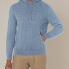 Brooks Brothers mens Cotton Cable Knit Hoodie Sweater cable tv